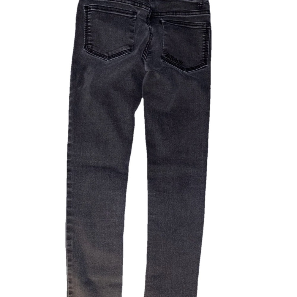 DKNY Girls Sz 12 Stretch Black Denim Skinny Leg Jeans EUC Back to School - Picture 2 of 6
